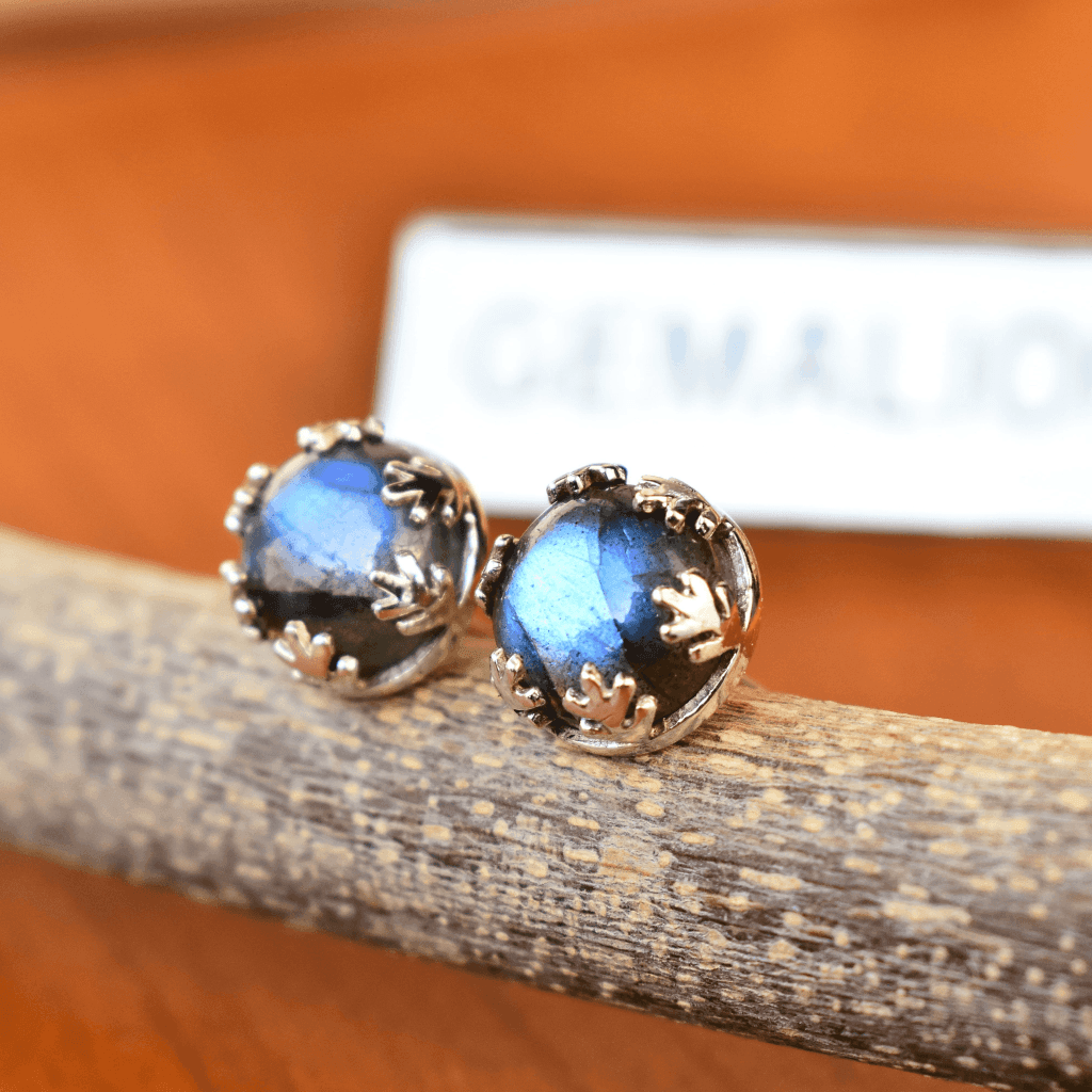 Labradorite studs hot sale