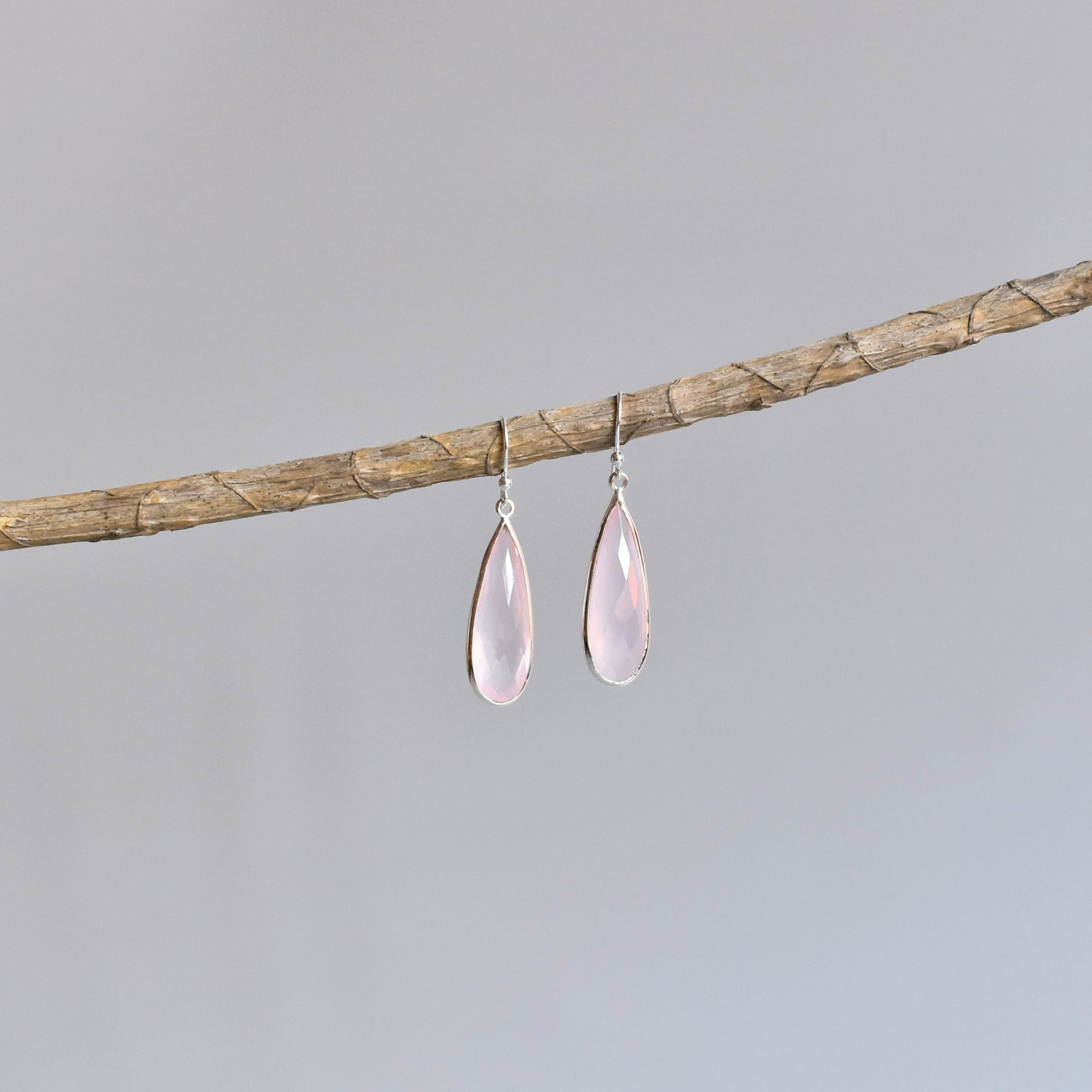 Sway Drops - Rose Quartz Earrings