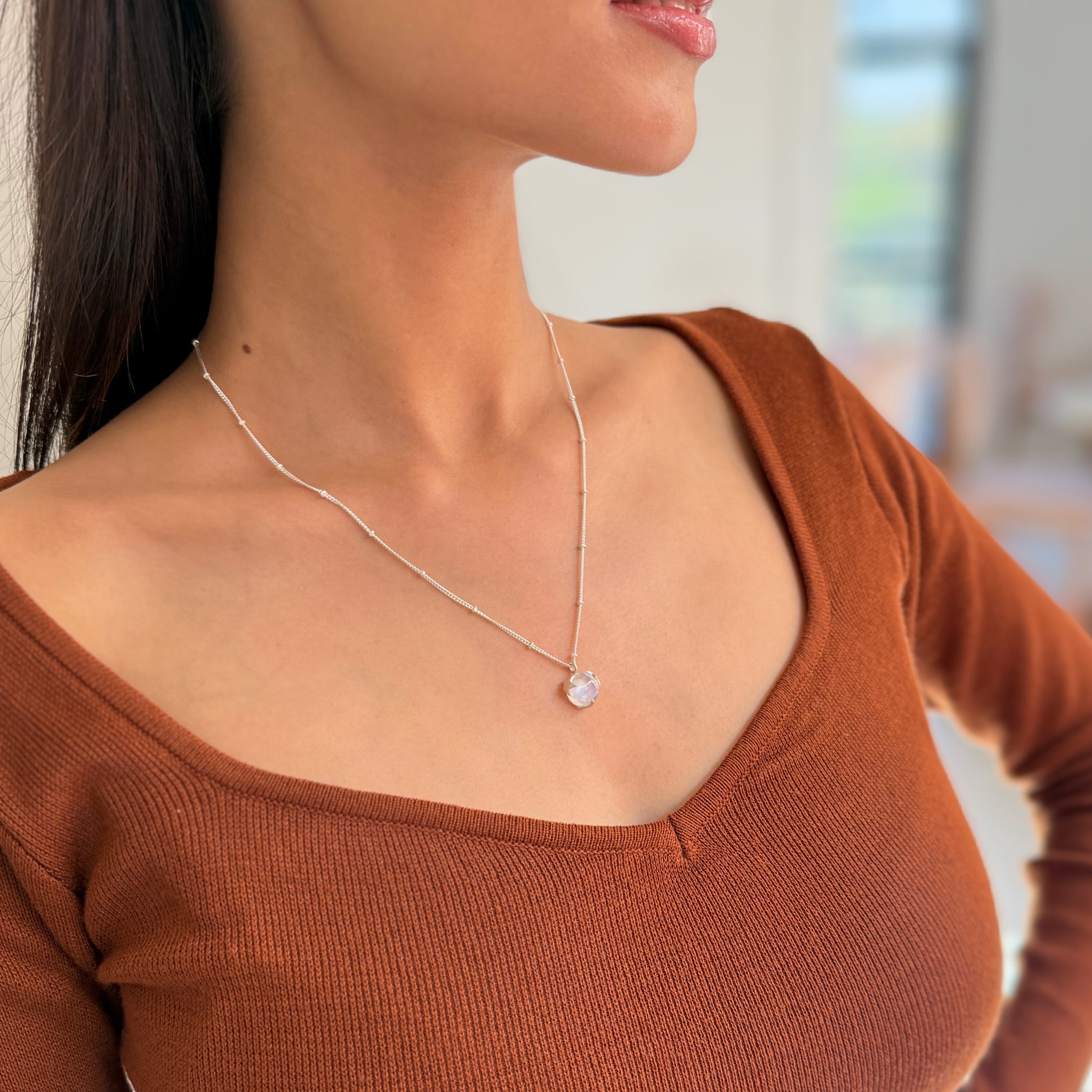 Cosmic Serenity - Moonstone Necklace