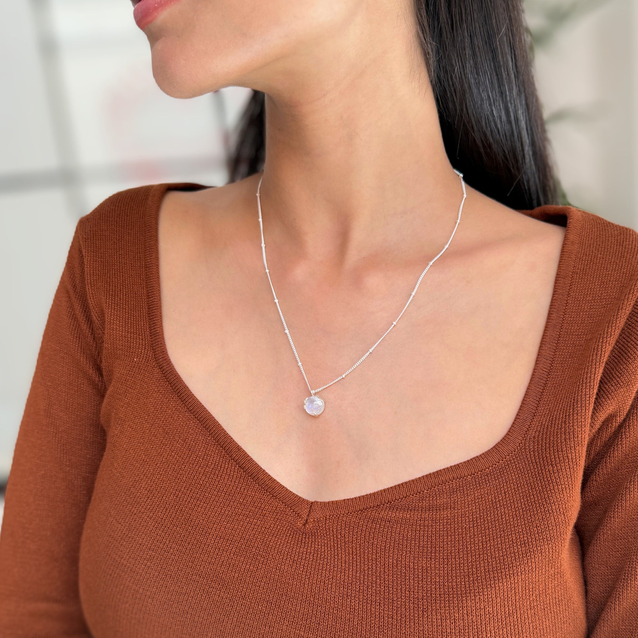 Cosmic Serenity - Moonstone Necklace