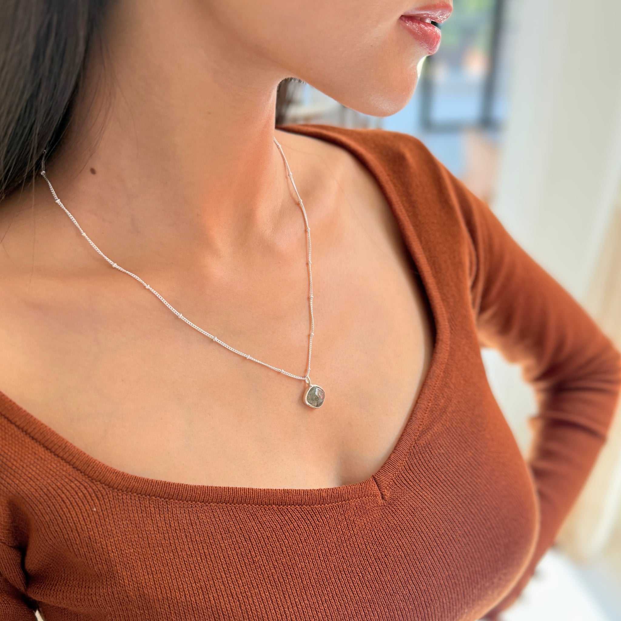 Solace - Moss Agate Necklace