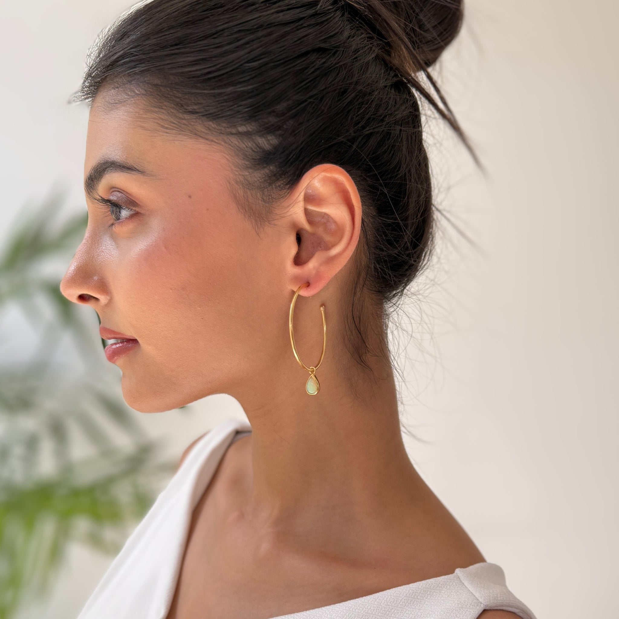 Canyon - Opal Hoop Earrings