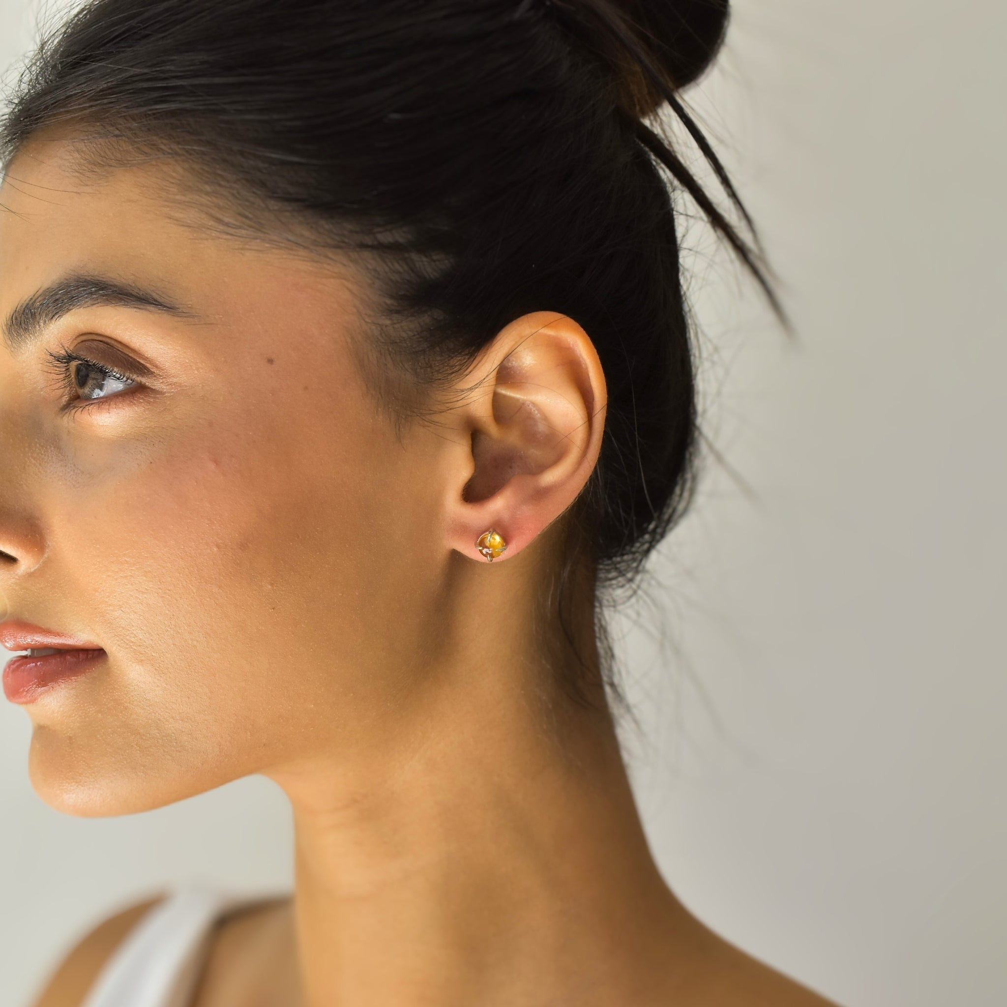 Fang - Citrine Studs