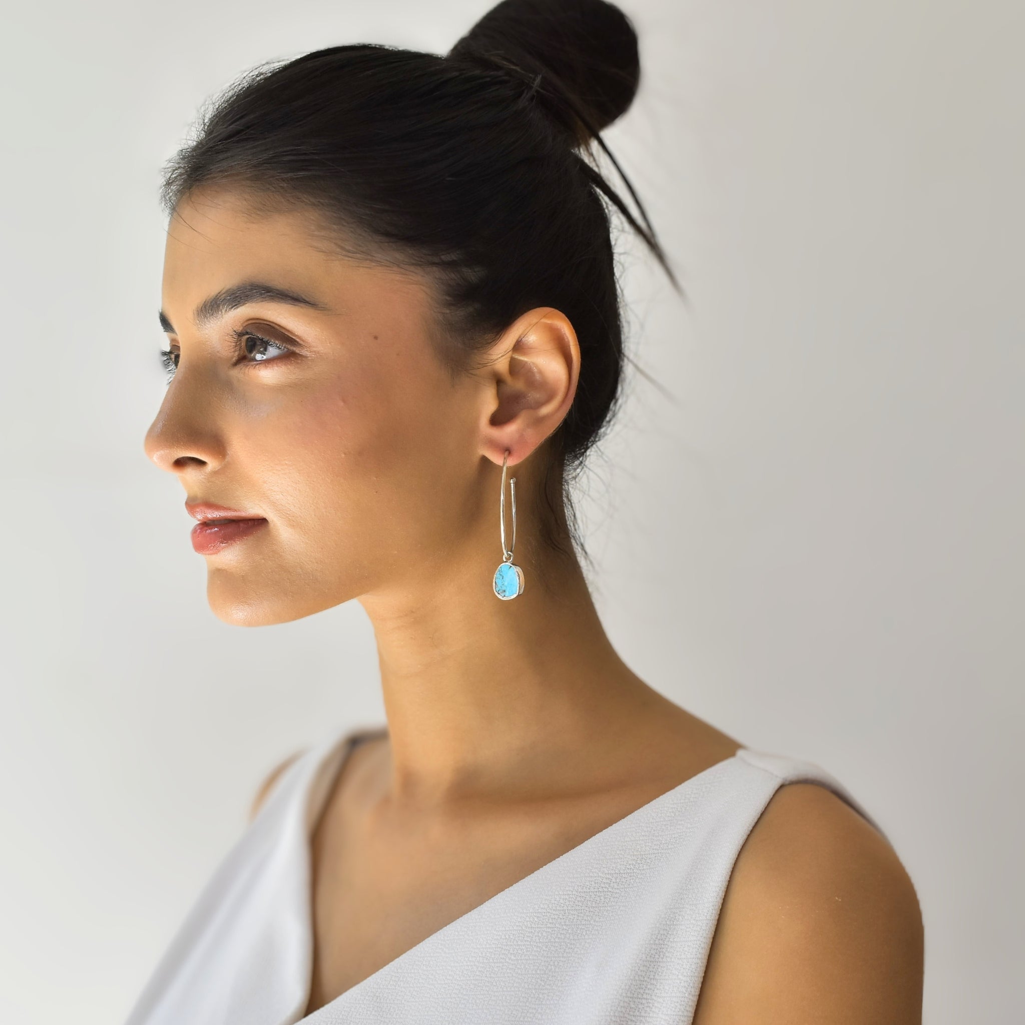 Gypsy Earth - Turquoise Hoop Earrings