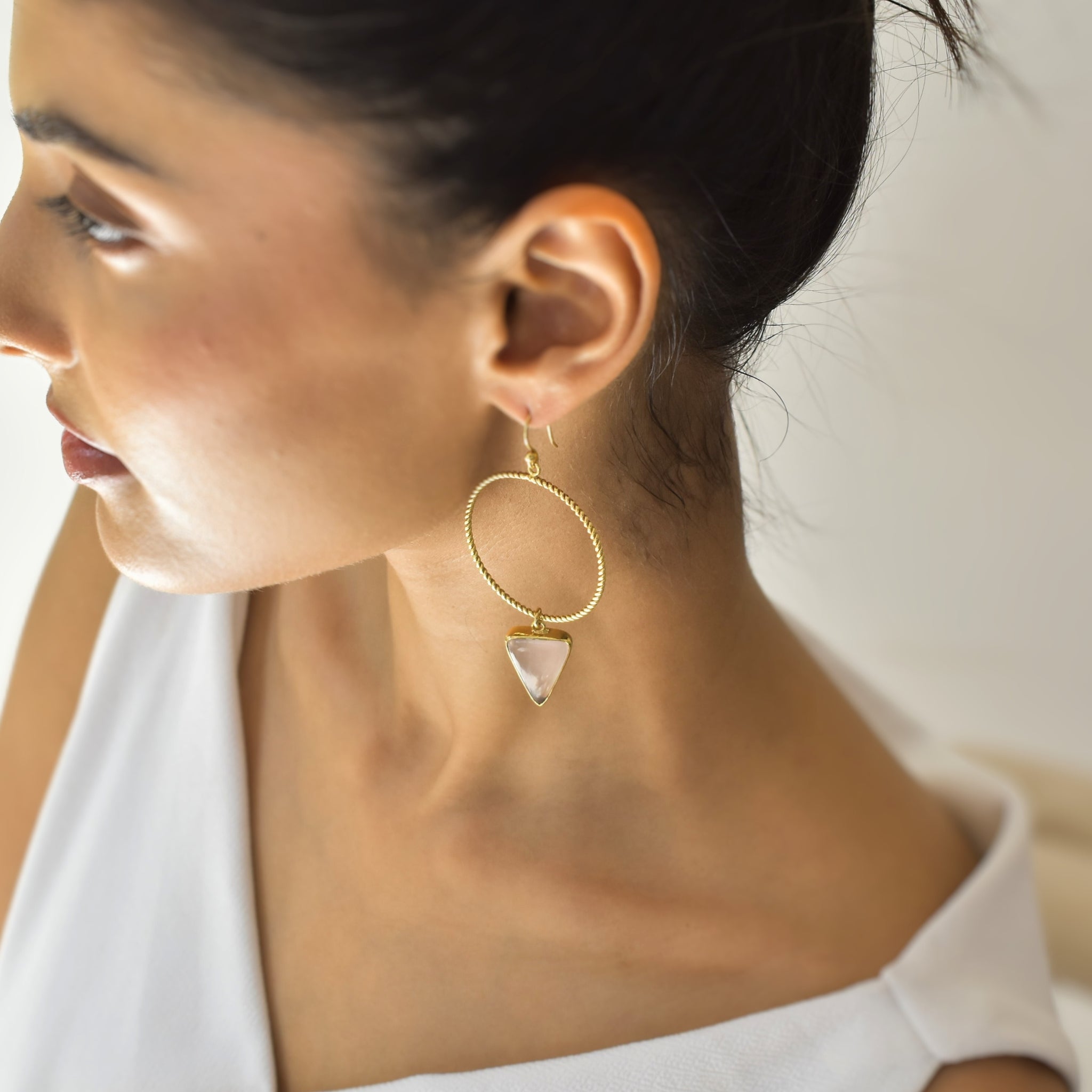 Nexus - Rose Quartz Earrings