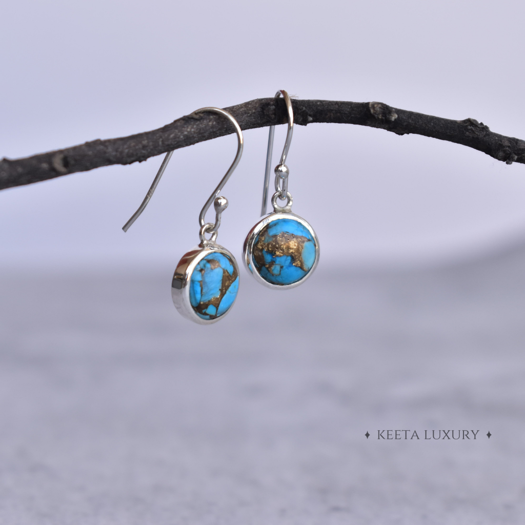 Angelic - Copper Turquoise Earrings -