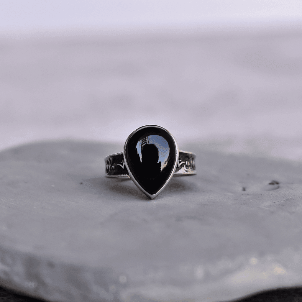 Antique Charmer - Black Onyx Ring -