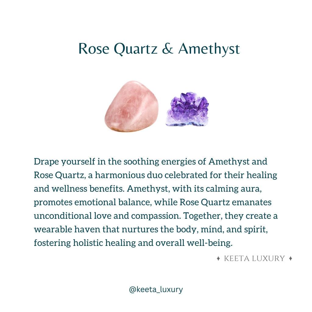 Aura Glow - Rose Quartz & Amethyst Bracelet -