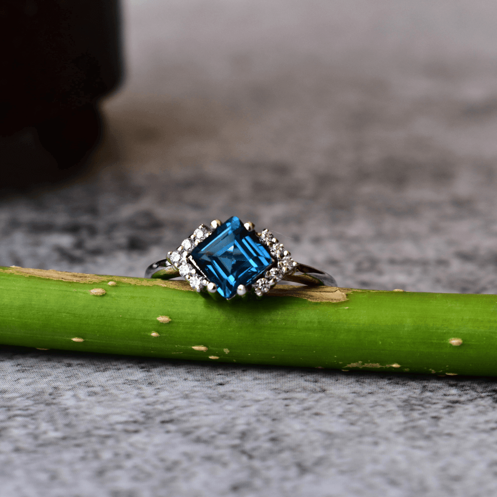Azure Delight - Blue Topaz Ring -