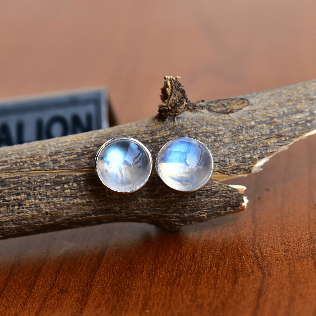 Basic - Moonstone Studs -