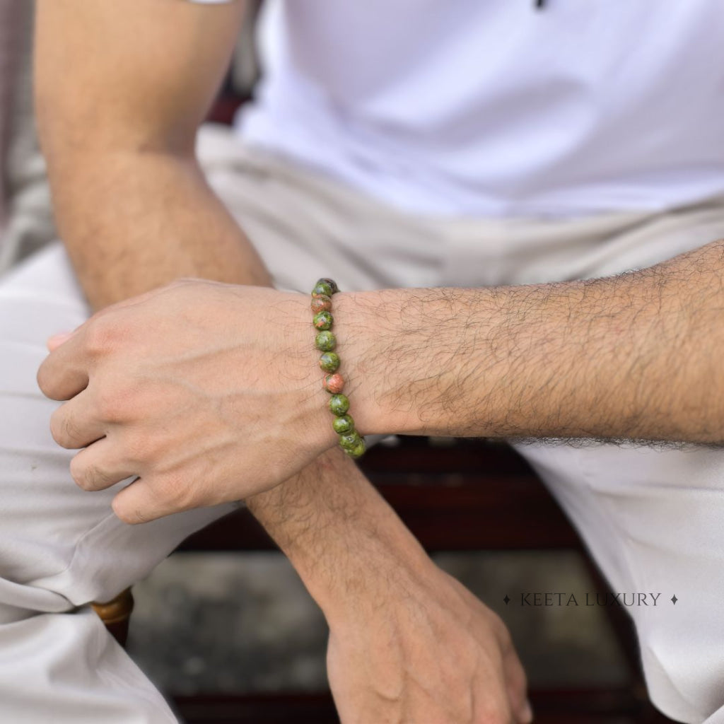 Basic - Unakite Jasper Bracelet Bracelets