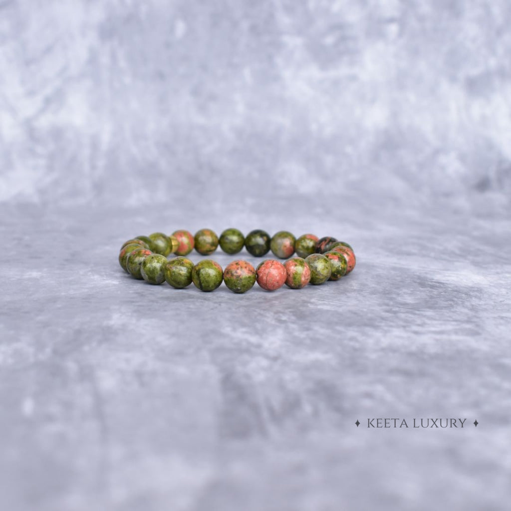 Basic - Unakite Jasper Bracelet Bracelets