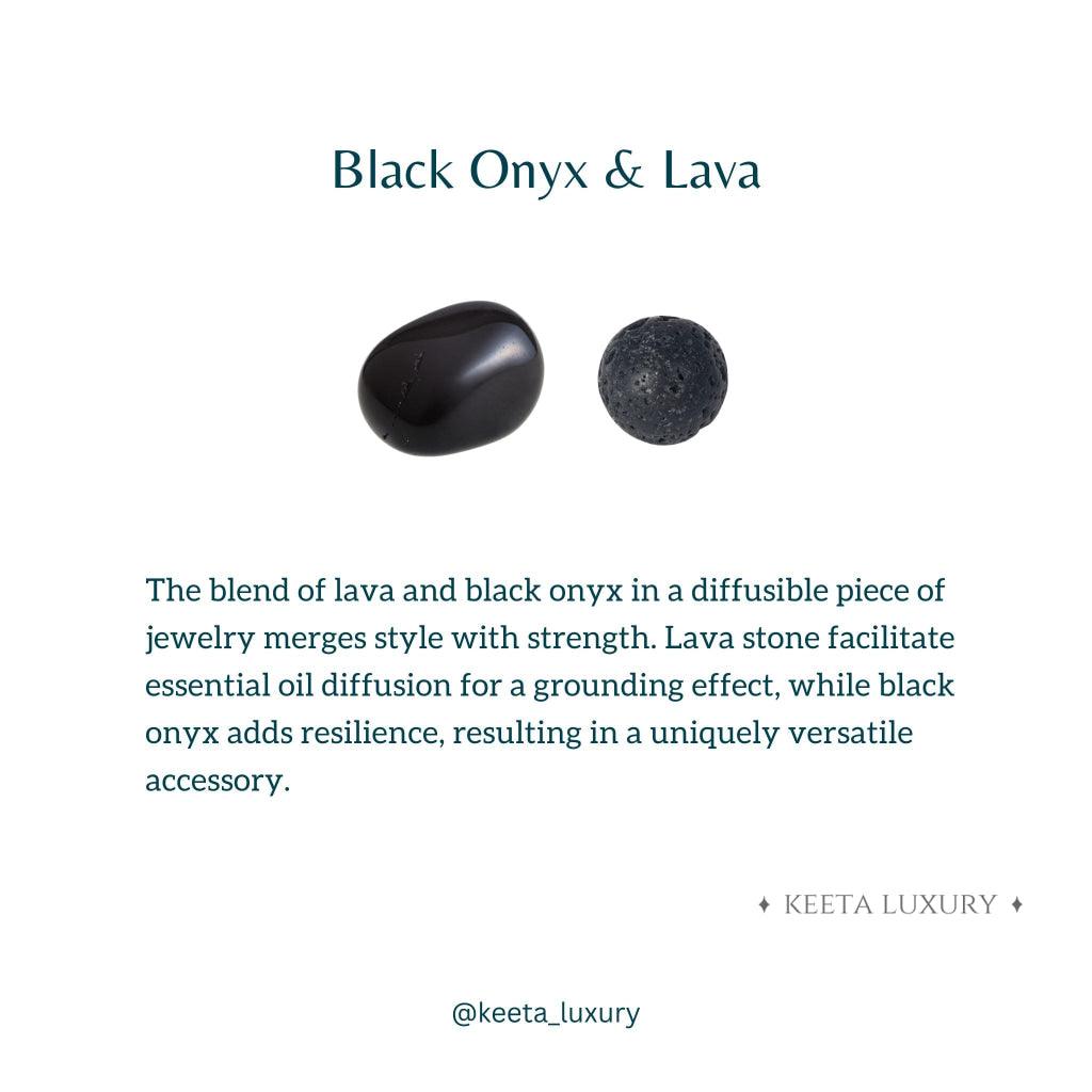 Black Rule - Onyx And Lava Bead Bracelet -