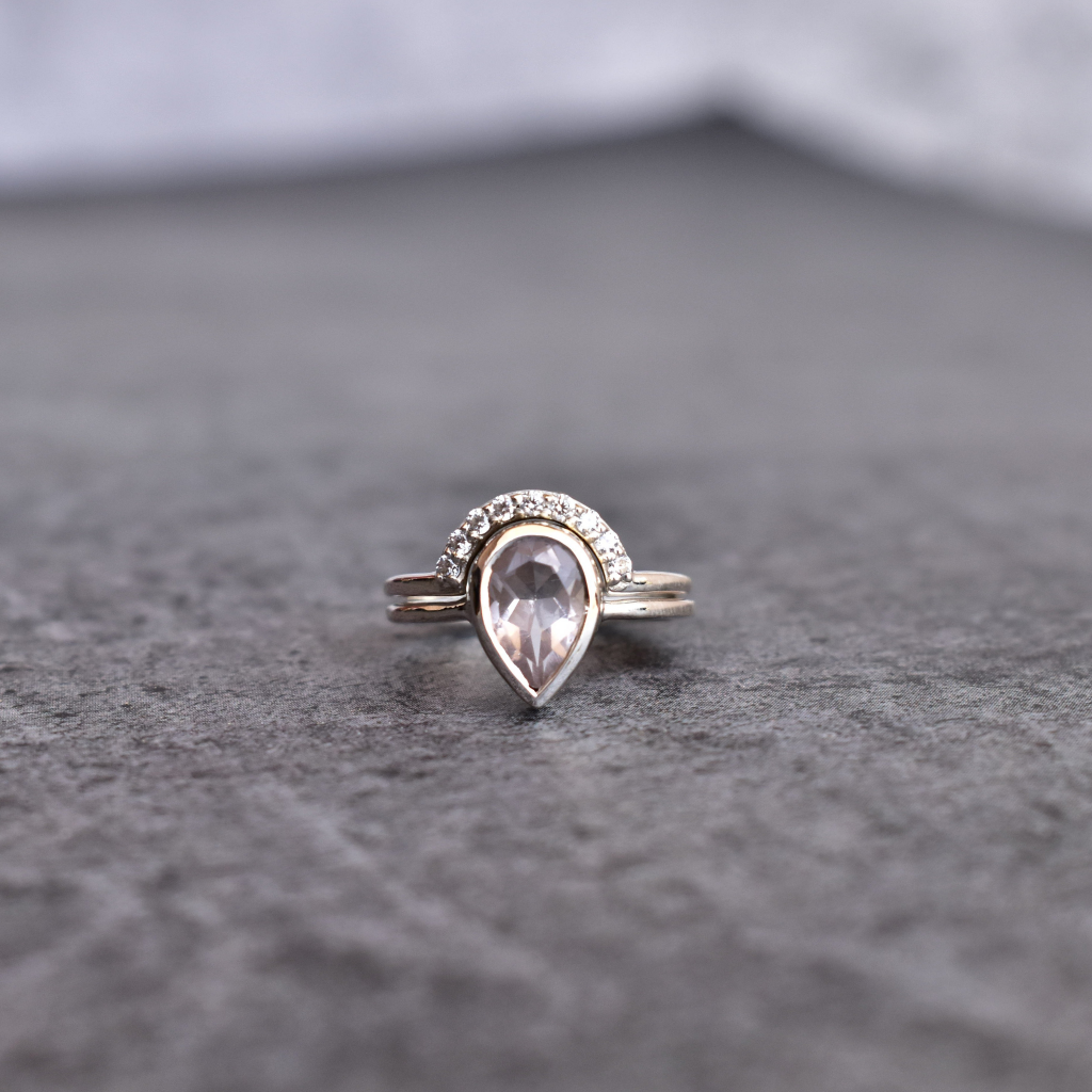 Blossom - Rose Quartz Ring set -