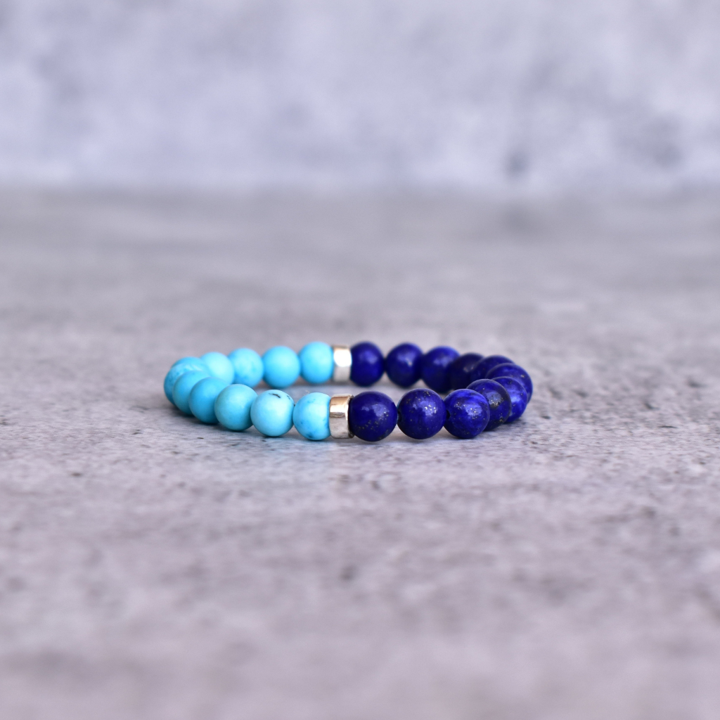 Blue Horizon- Lapis and Turquoise Bracelets -