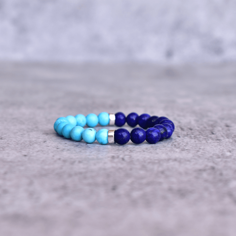 Blue Horizon- Lapis and Turquoise Bracelets - KEETA LUXURY