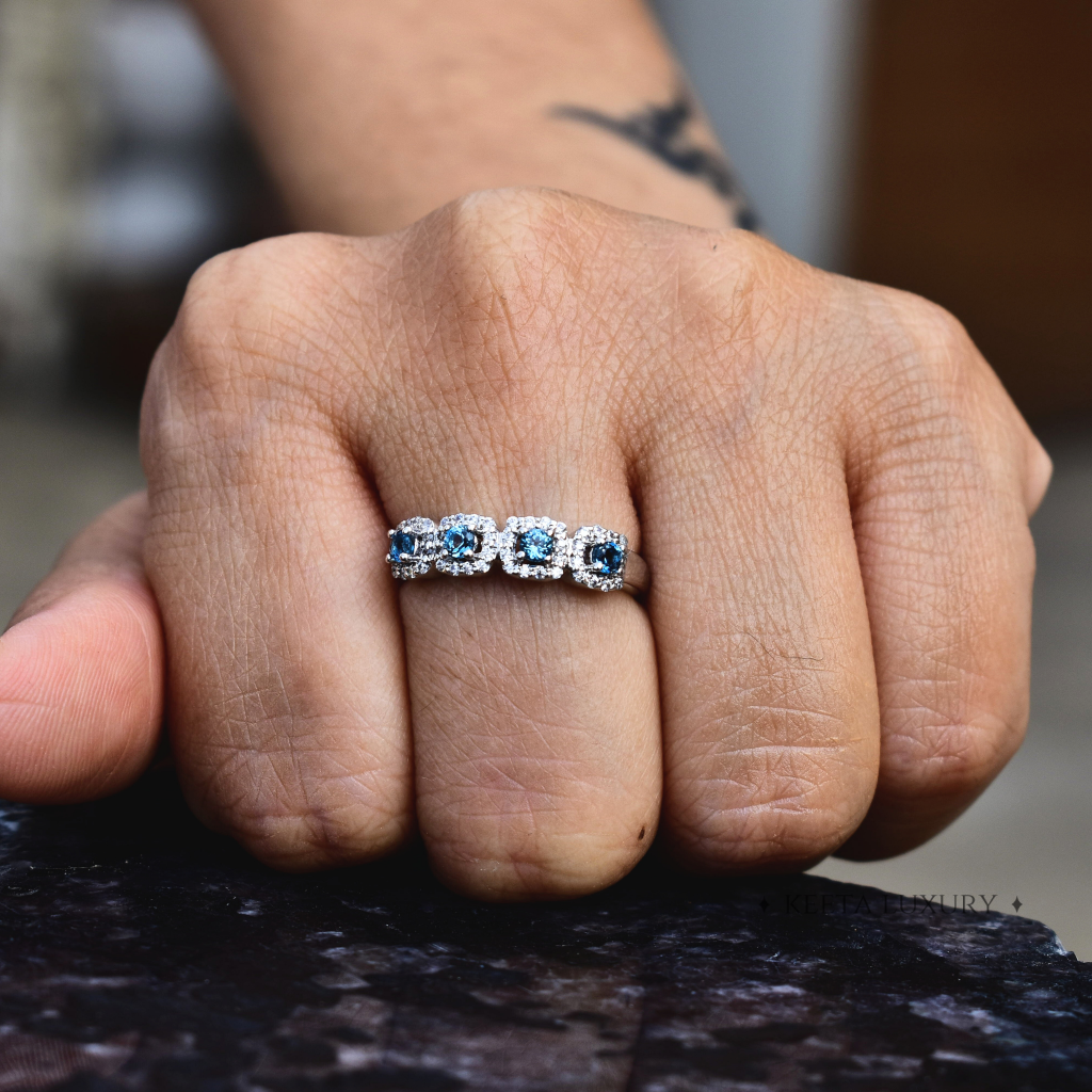 Blue Nile - Topaz Eternity Band -