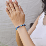 Blue Oasis - Lapis and Turquoise Bracelets - KEETA LUXURY
