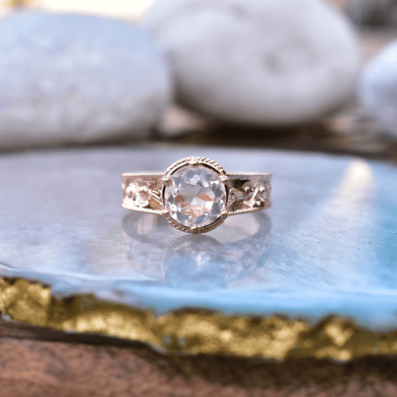 Blushing Beauty - Rose Quartz Ring