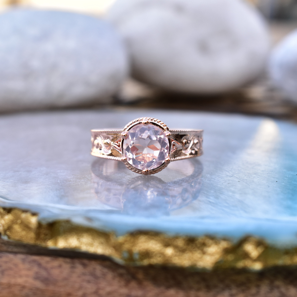 Blushing Beauty - Rose Quartz Ring -