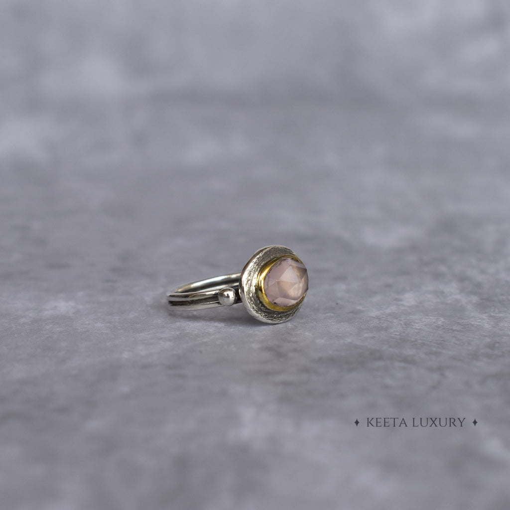 Bohemian Blossom - Rose Quartz Ring -