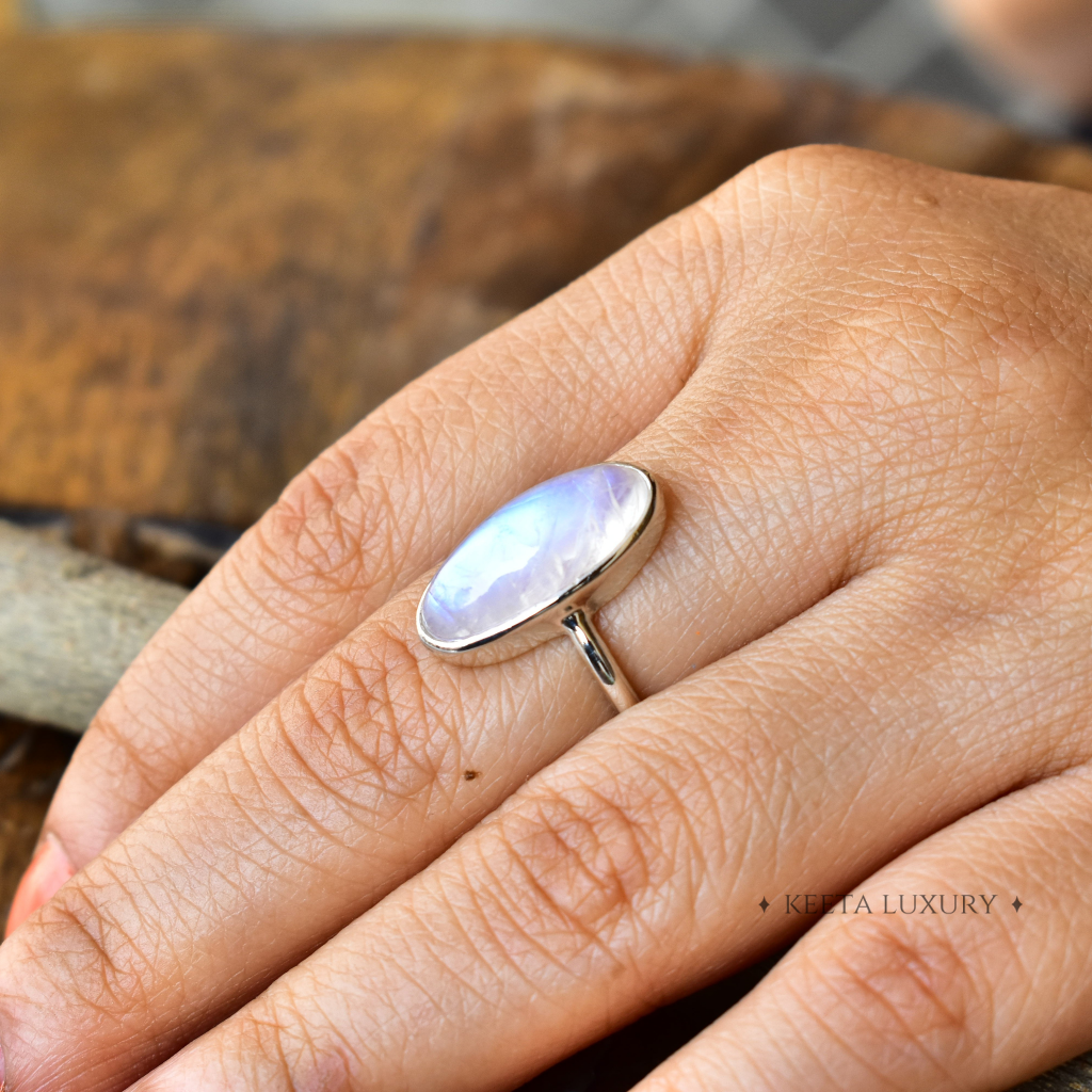 Bohemian Charm - Moonstone Ring -