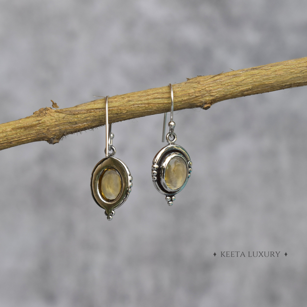 Bohemian - Citrine Earrings -