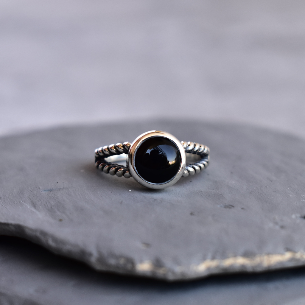 Bohemian Dance - Black Onyx Ring -