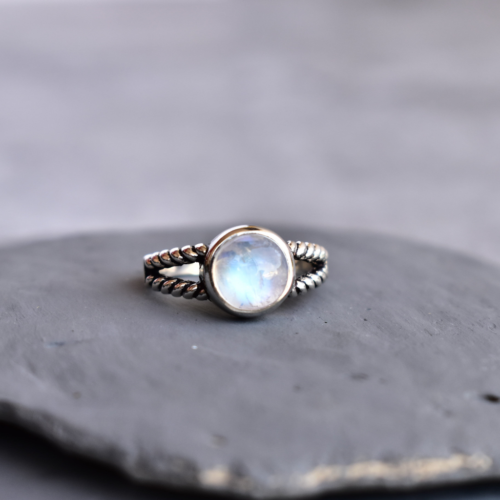 Bohemian Dance - Moonstone Ring -
