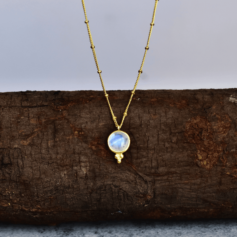 Bohemian-Inspired - Moonstone Necklace 16 Inches Necklace