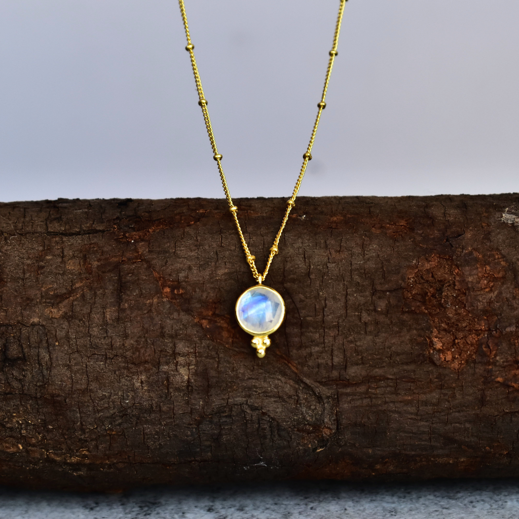 Bohemian-inspired - Moonstone Necklace -