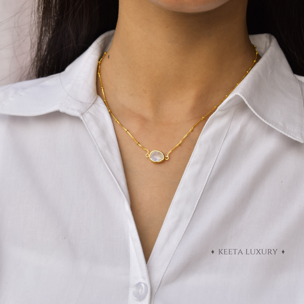 Bohemian Protect - Moonstone Necklace -