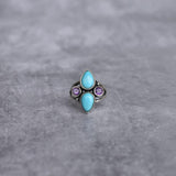 Boho Blend - Turquoise and Amethyst Ring