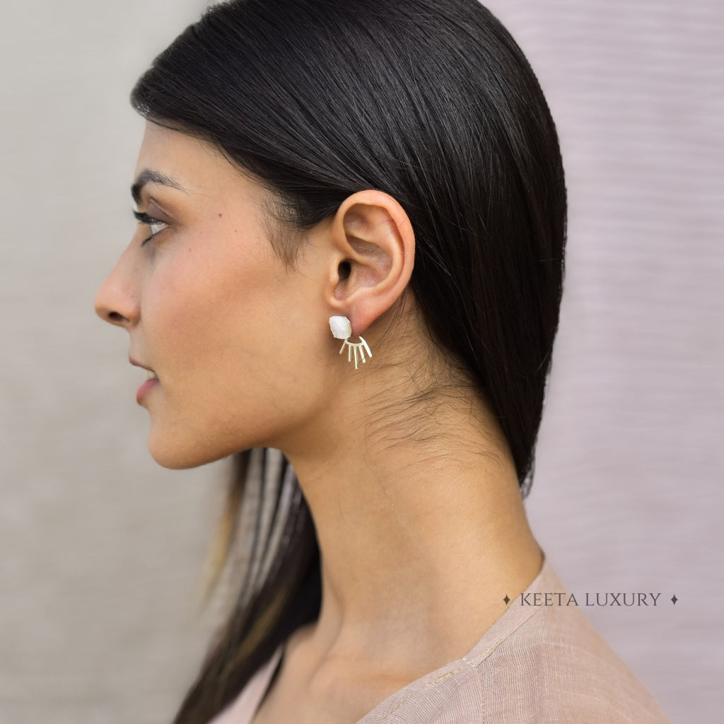 Raw Perfection - Moonstone Studs (Copy) Earrings