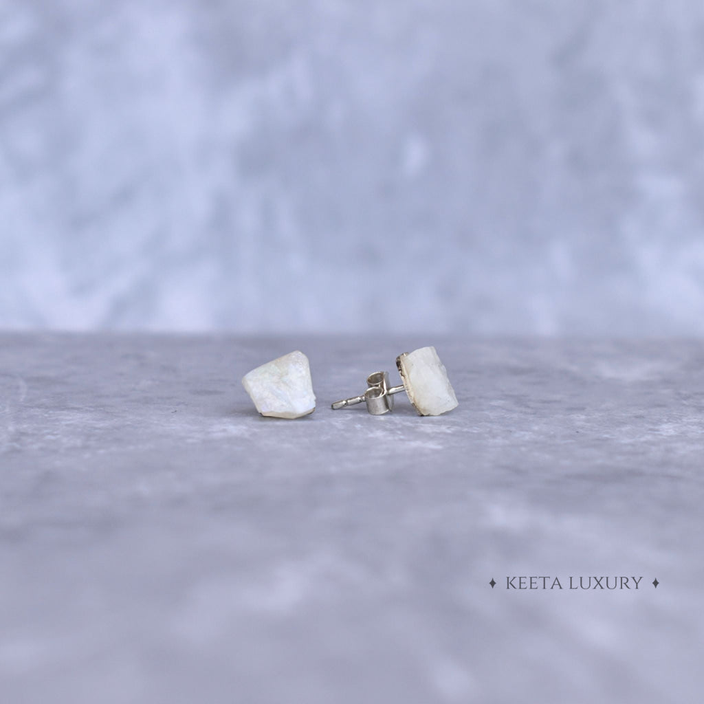 Raw Perfection - Moonstone Studs (Copy) Earrings