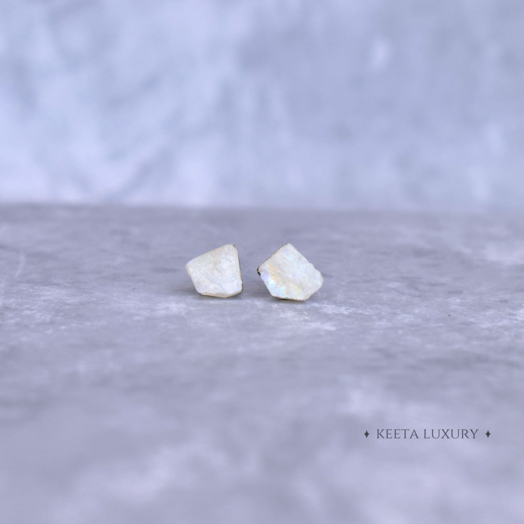 Raw Perfection - Moonstone Studs (Copy) Earrings