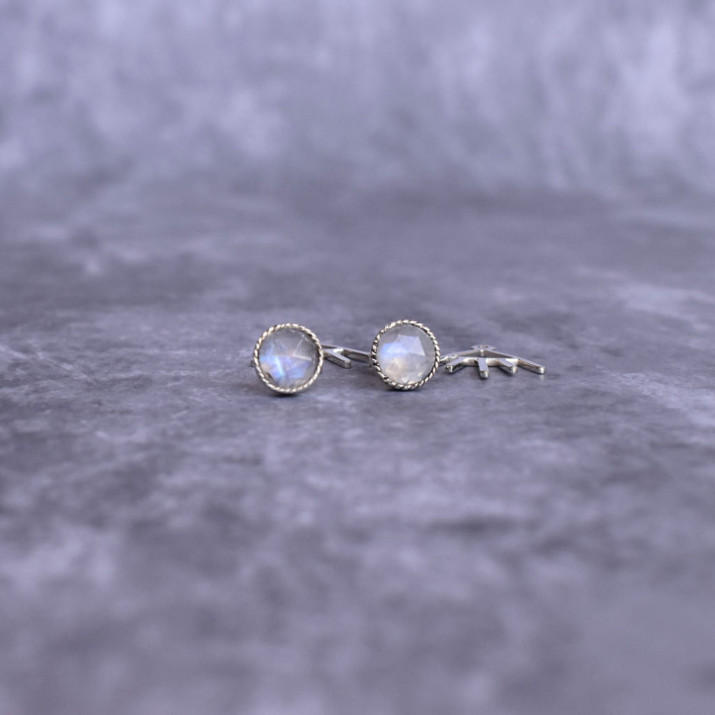 Boho Elegance - Moonstone Studs -
