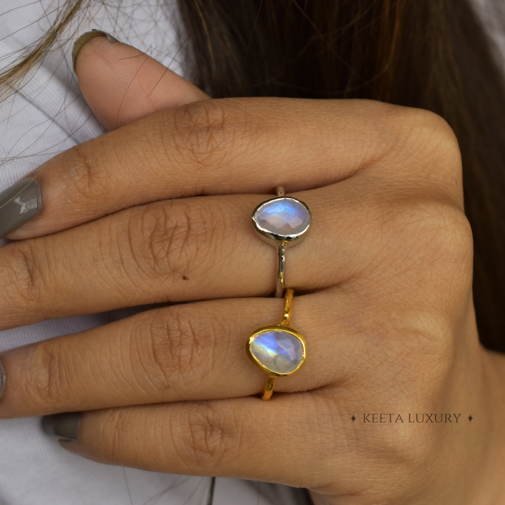 Boho Moon Dance - Moonstone Ring -