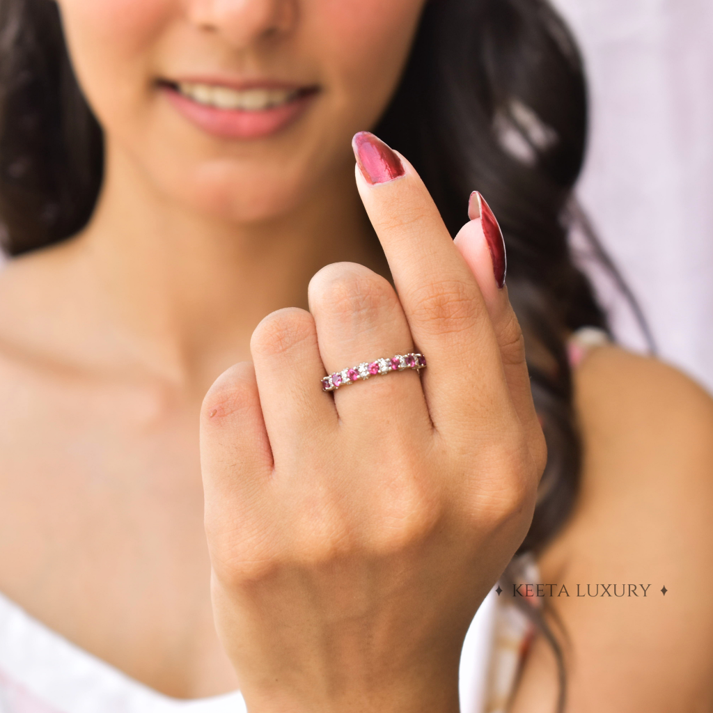 Boundless Beauty - Garnet Ring Band -