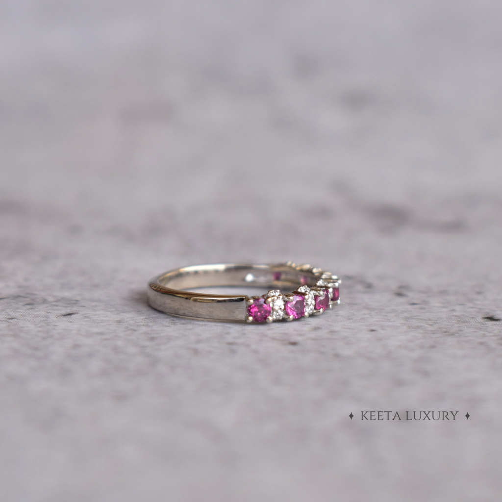 Boundless Beauty - Garnet Ring Band -