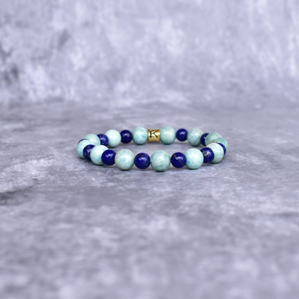 Brave Band - Lapis Lazuli and Amazonite Bracelet -