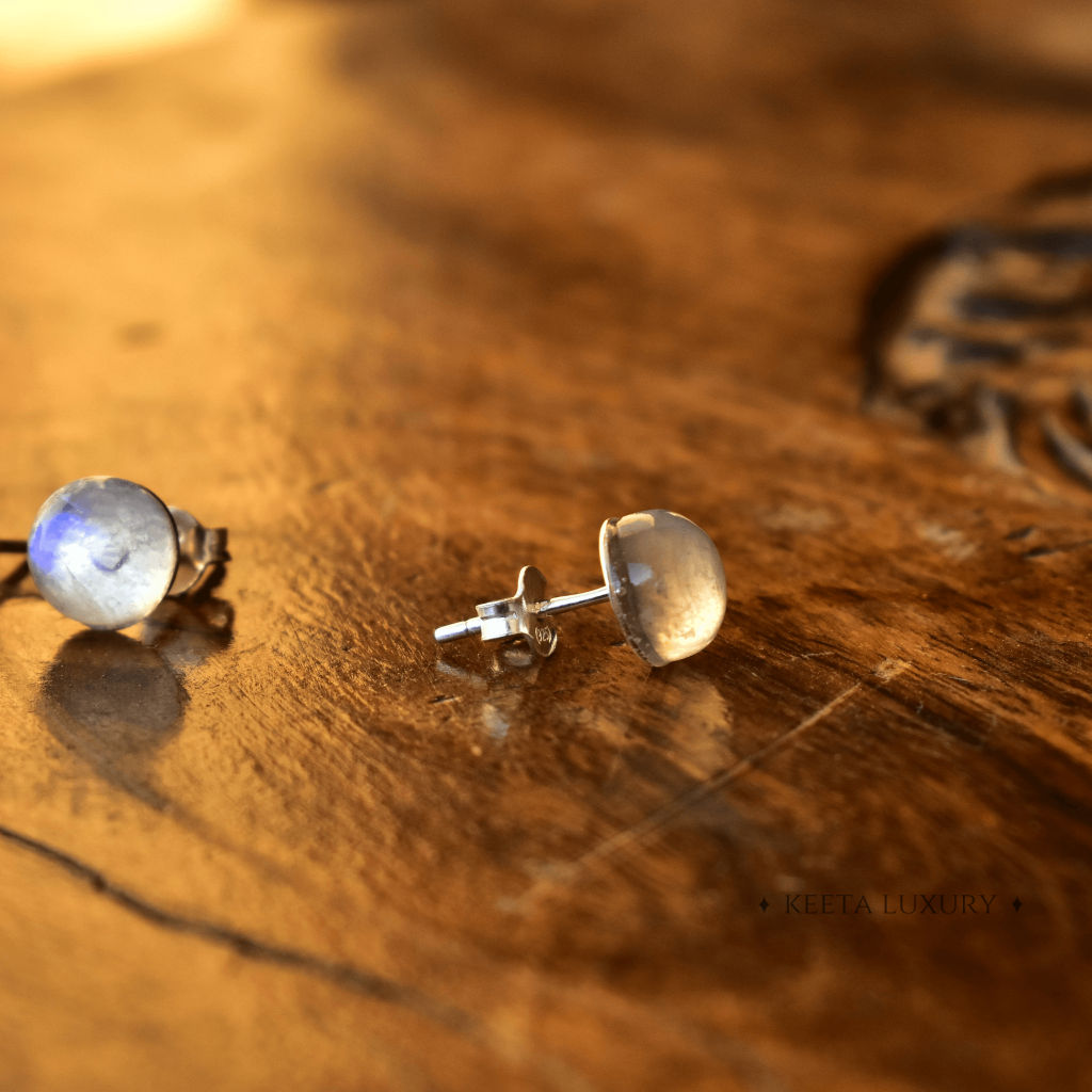Button Pop - Moonstone Studs -