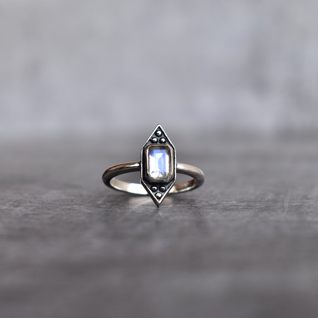 Celestial Sparkle - Moonstone Ring -