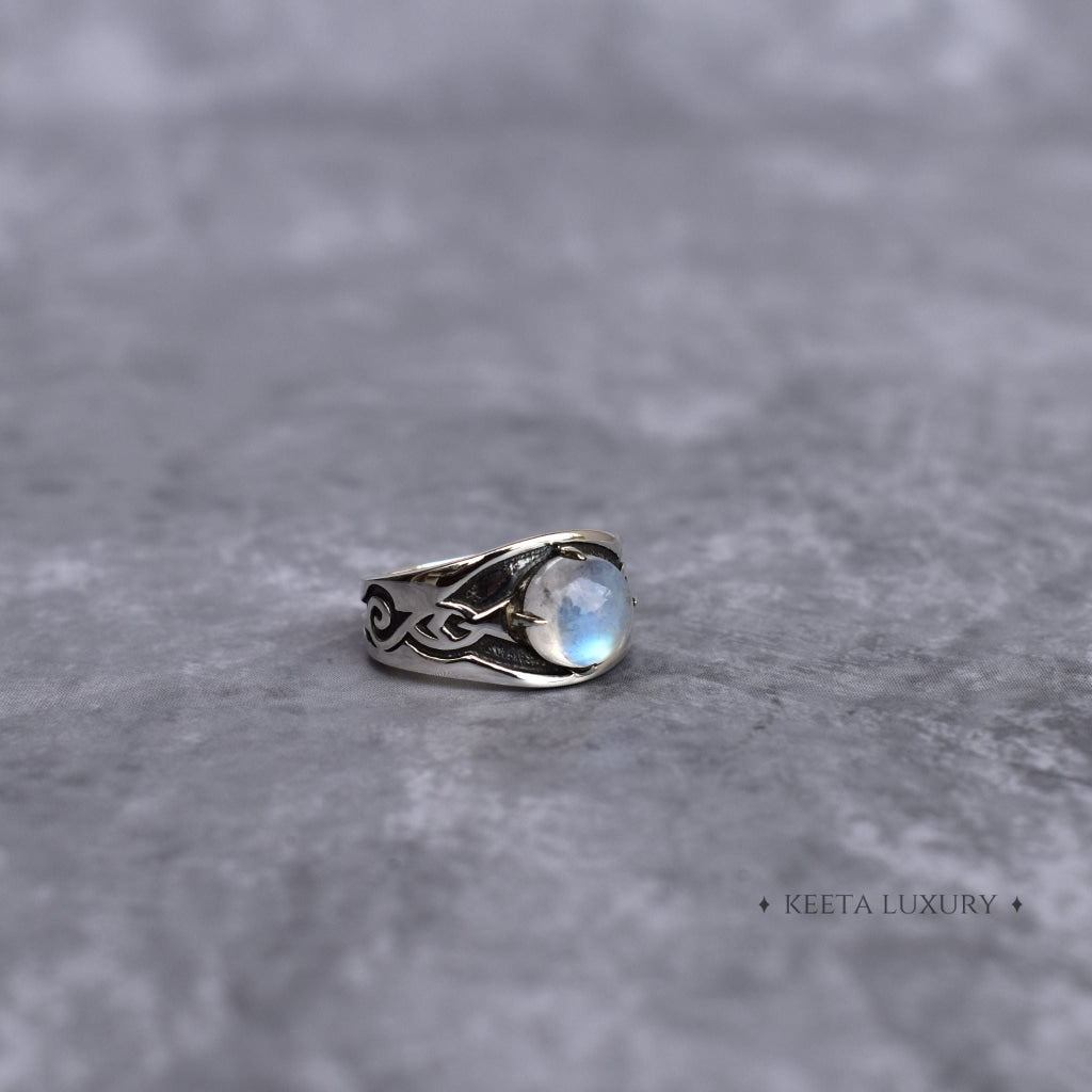 Celtic Noir - Moonstone Ring -