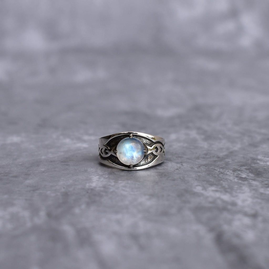 Celtic Noir - Moonstone Ring -