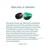 Celtic Protection - Malachite And Onyx Bead Bracelet Bracelets