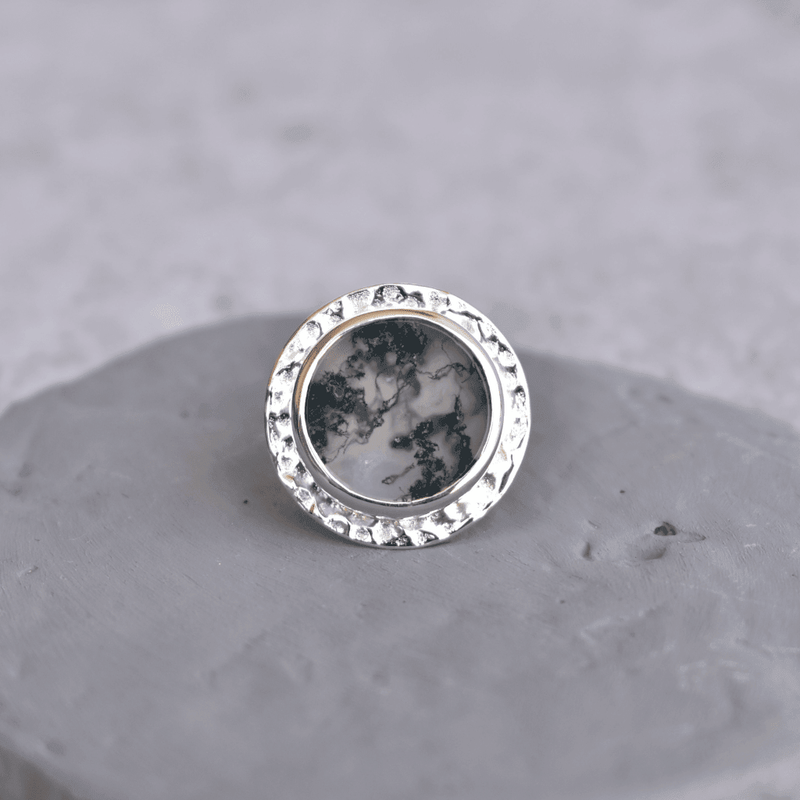 Coin Treasury - Moss Agate Ring