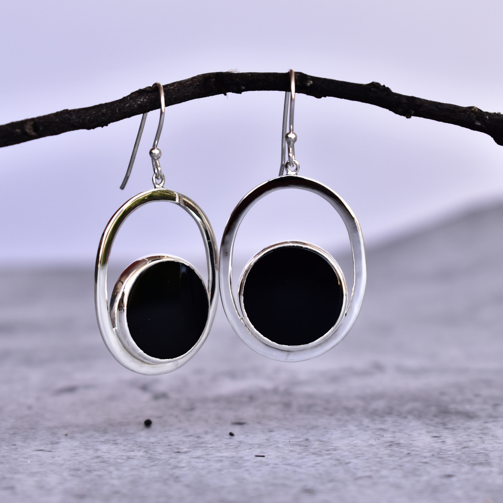 Coin Treasury - Onyx Earrings -