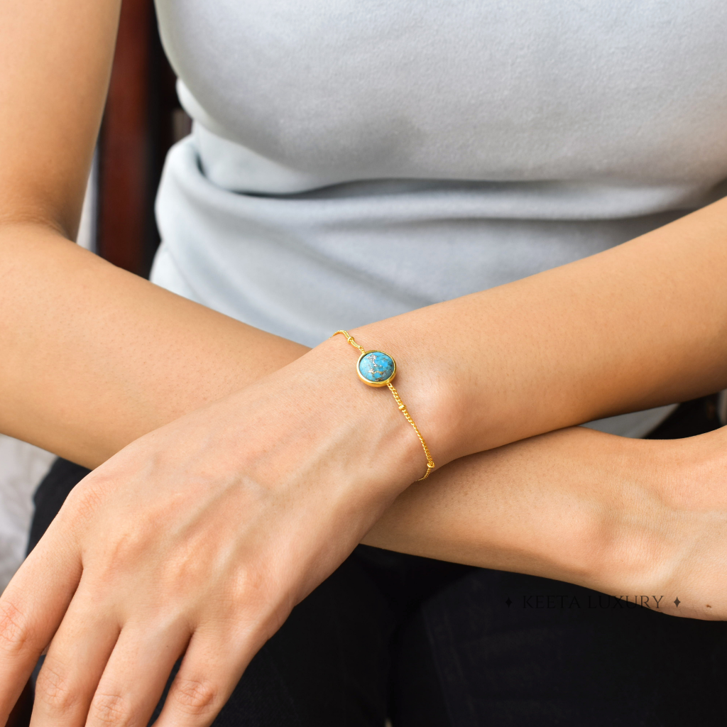 Buy Copper Sky Turquoise Bracelets Online at Keeta Luxury