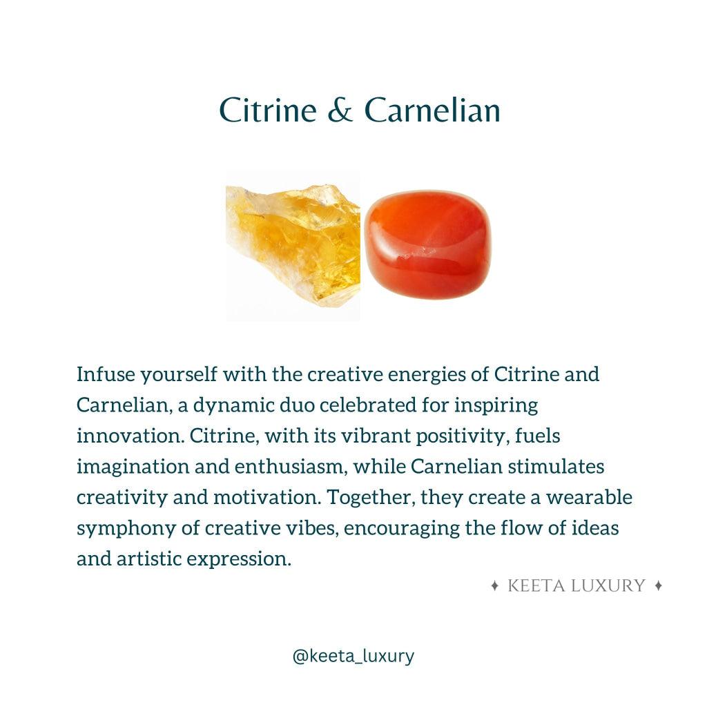 Creativity Spark - Carnelian and citrine bracelet -